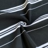 RIBBING FABRIC 55CM Tubular Stretch Knit Trimming Cuffs Garments Chunky Thick Butcher Black Stripes