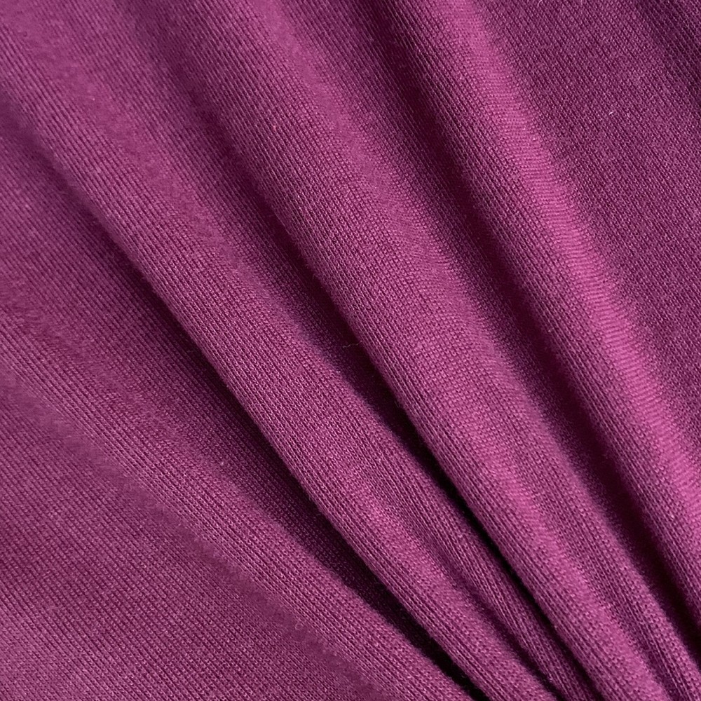 RIBBING FABRIC 55CM Tubular Stretch Knit Trimming Cuffs Garments Chunky Thick Maroon
