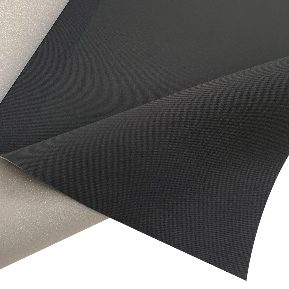 Black Luxury Stretch Suede Foam Backed Fabric