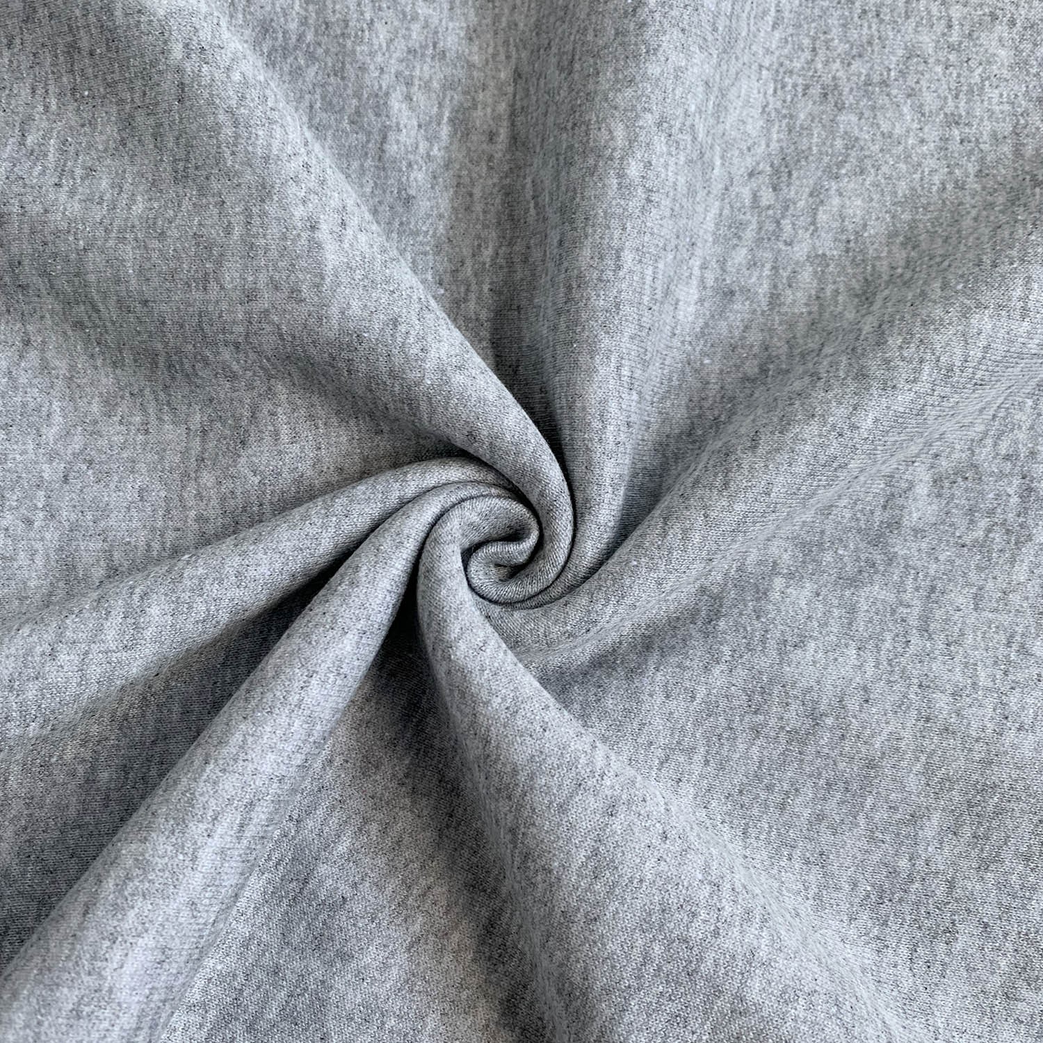 Light Gray Cotton and Polyester Brushed Fleece - Fleece - Polyester -  Fashion Fabrics