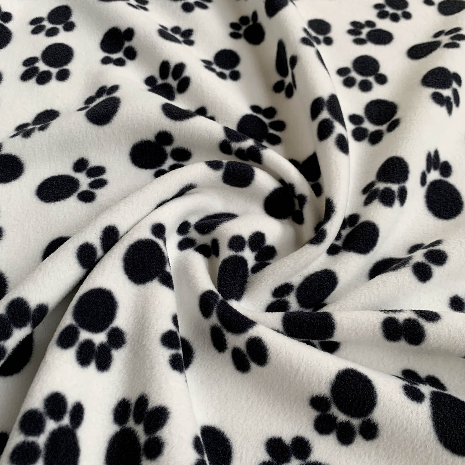 Fleece Fabric Paw Prints EU Fabrics