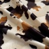 Animal Print Fur Fabric Brown Cow