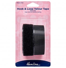 Heavy Duty Hook & Loop Velour Tape 25mm 1mtr