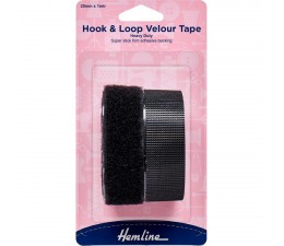 Heavy Duty Hook & Loop Velour Tape 25mm 1mtr