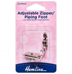 Adjustable Zipper, Piping Foot Low Shank
