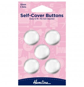 Self-Cover Buttons Easy to fit – No tool required 22mm 5 sets