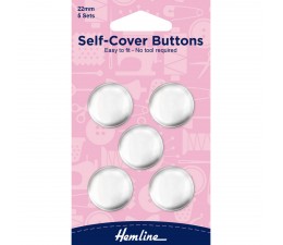 Self-Cover Buttons Easy to fit – No tool required 22mm 5 sets