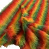 Long Pile Faux Fur Fabric Multi Coloured