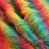 Long Pile Faux Fur Fabric Multi Coloured