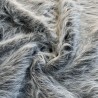 Long Pile Faux Fur Fabric Silver 