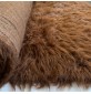 Long Pile Faux Fur Fabric Brown