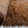 Long Pile Faux Fur Fabric Brown