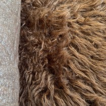 Long Pile Faux Fur Fabric Brown