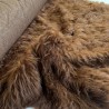 Long Pile Faux Fur Fabric Brown