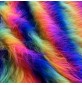 Long Pile Faux Fur Fabric Rainbow Mix
