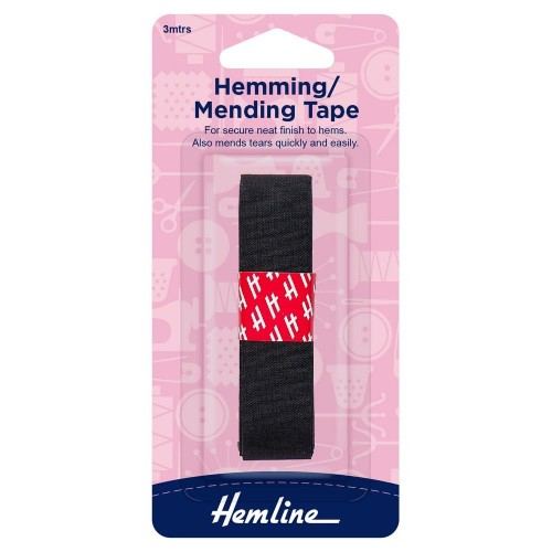 Hemming Tape IRON ON 3m x 20mm Black