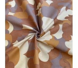 100% Cotton Canvas Waxed Fabric Cloud Print