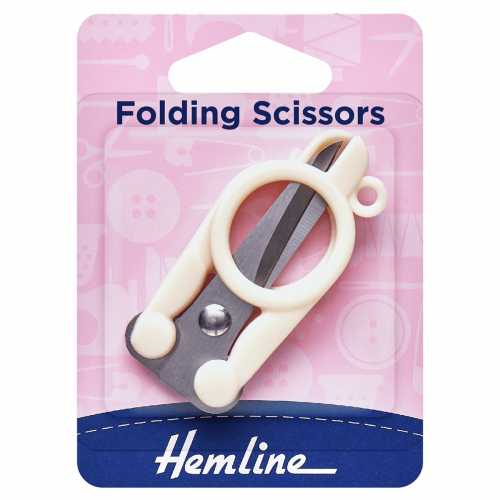 Folding Metal Scissor plastic handles - 3.17cm