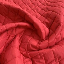 Quilted Fabric Breathable Micro Fibre Red