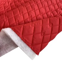Quilted Fabric Breathable Micro Fibre Red