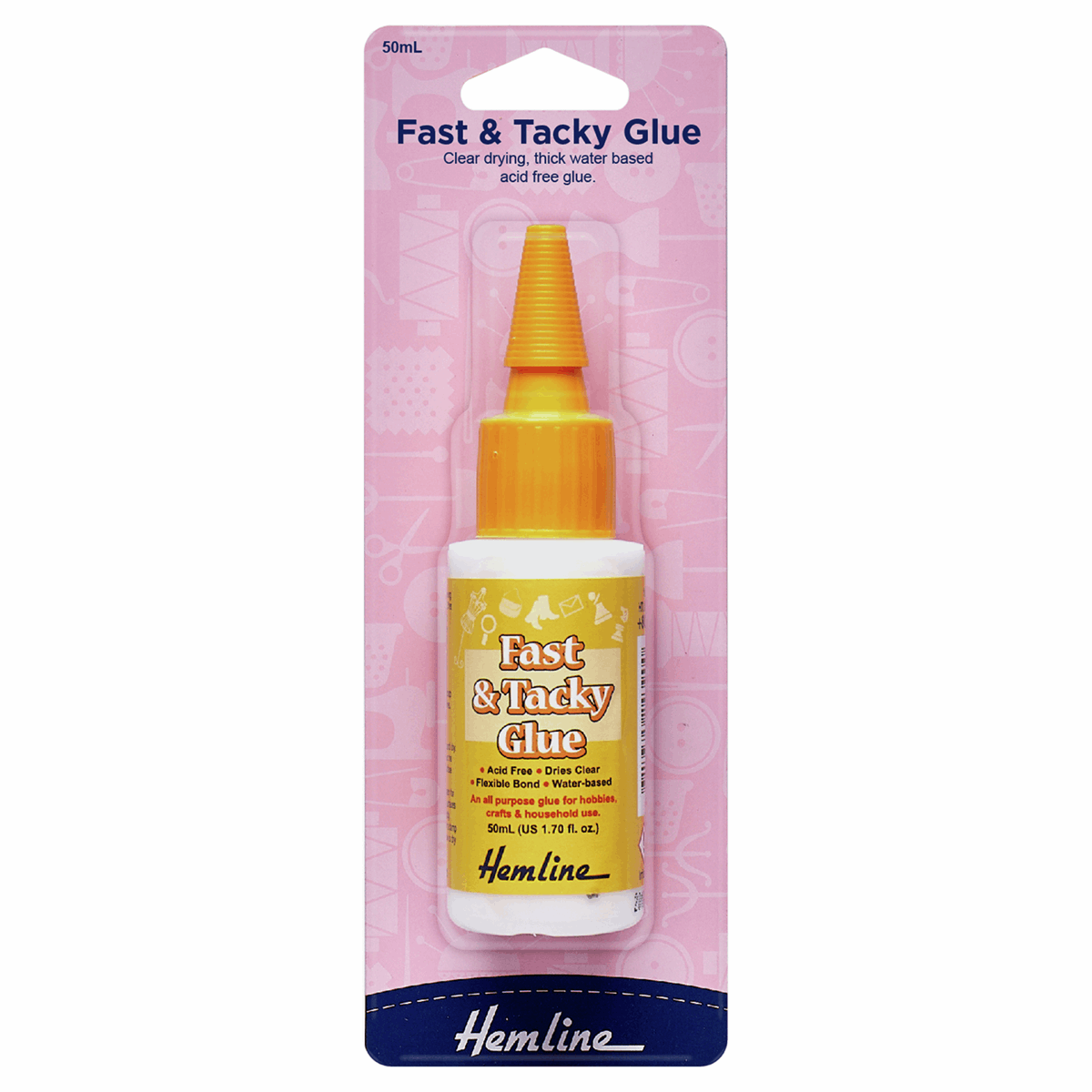 Fast & Tacky Clear acid free glue 50mL EU Fabrics
