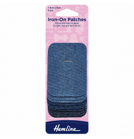 Iron-On Patches: Assorted Colours, Denim - 7.5 x 5cm