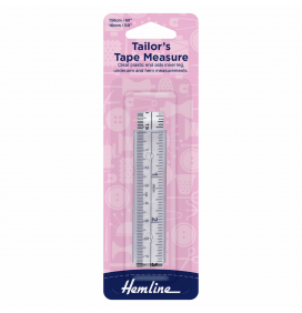 Tailor's measurements Tape Clear plastic end aids inner leg 16mm x 150cm