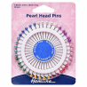 Pearl Head Pins 0.65mm shaft x 38mm long Assorted Colours 40 pcs