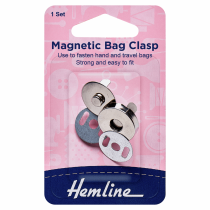 Magnetic Bag Clasp 18mm 1 Set Silver