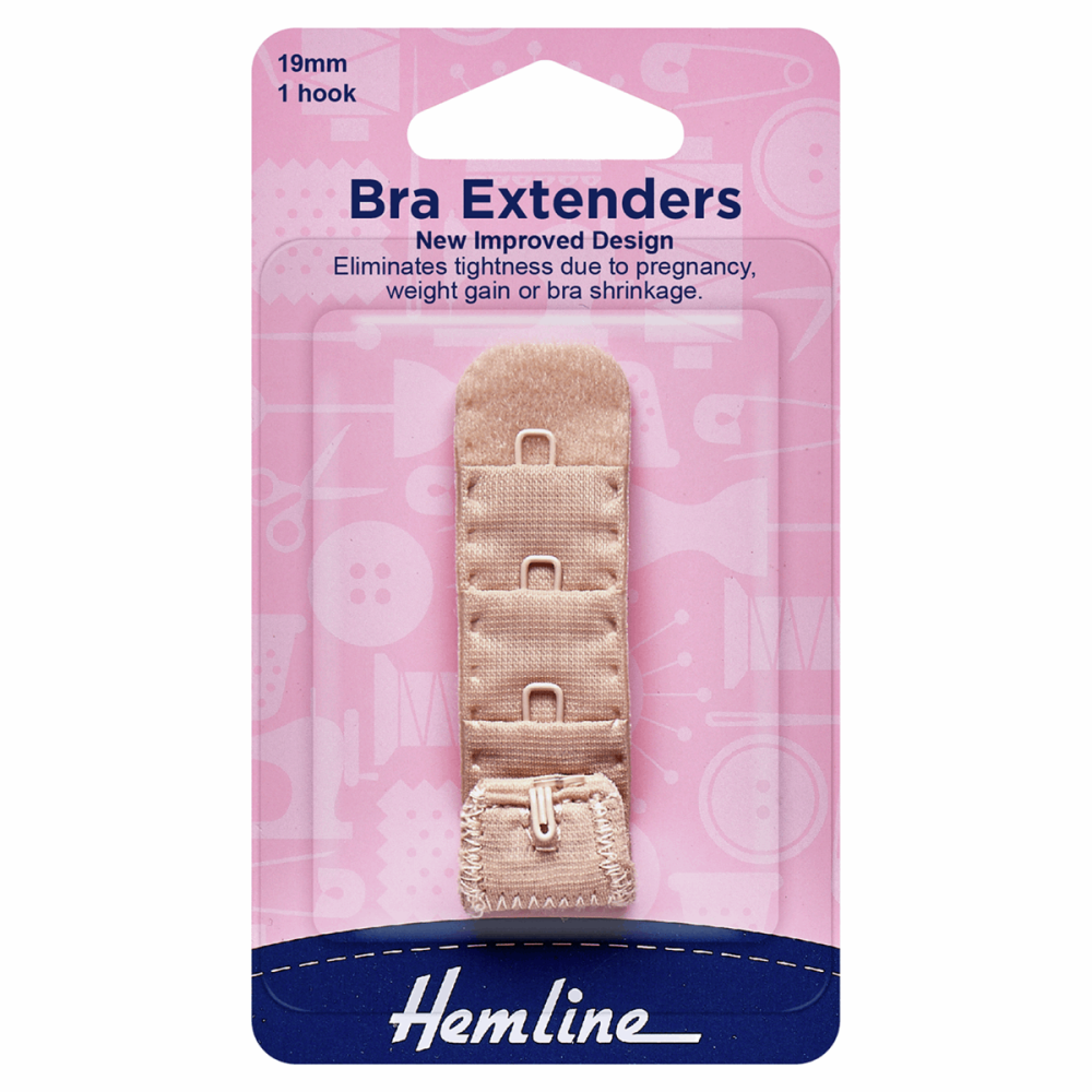 Bra Extender 4 Hook 75mm NUDE Bra Extension Strap 1 X 4 Hook Nude 