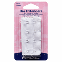 Bra Extenders White 4 hooks 75mm