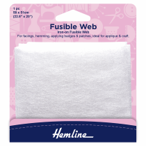 Fusible Web Iron-on: 58 x 50cm White