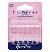 Snap Fasteners: Sew-on: Clear