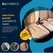 4MM Foam Backed Leatherette Fabric Info Graphics