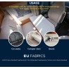 4MM Foam Backed Leatherette Fabric Info Graphics Usage