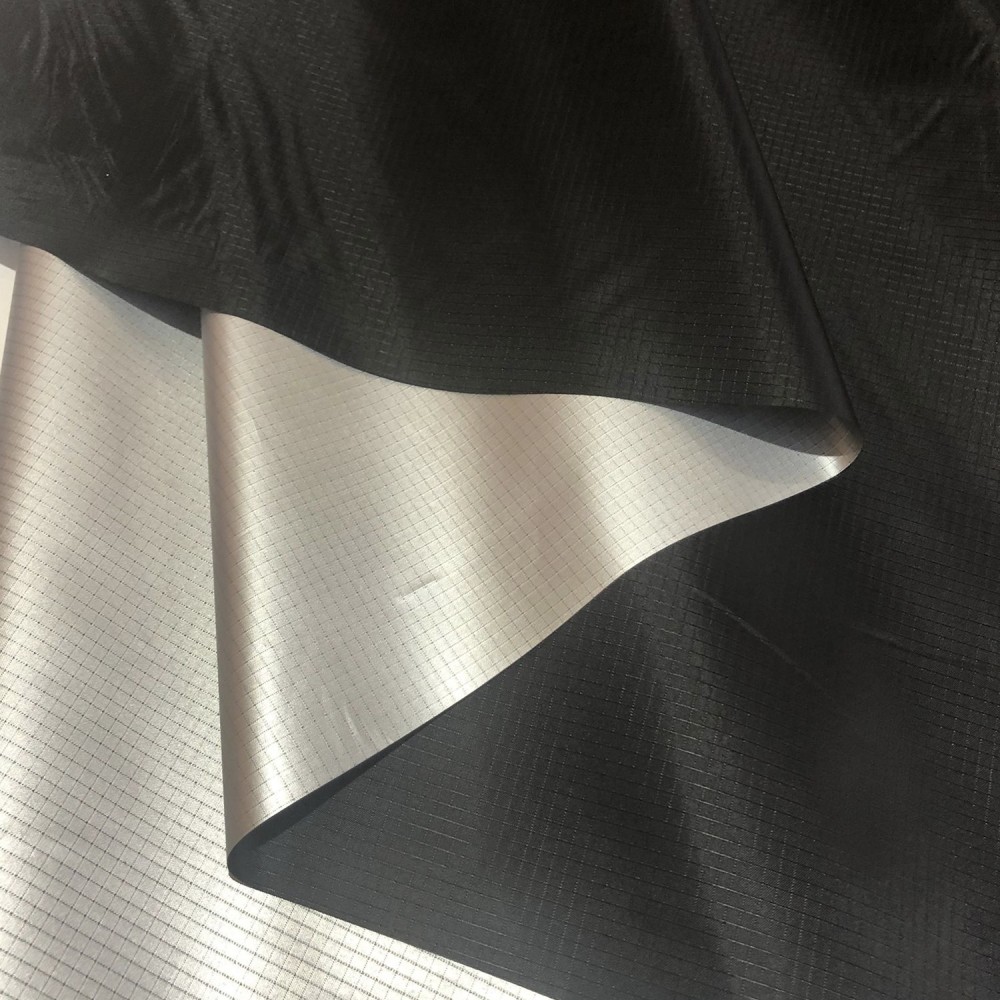 Reflective Fabric Ripstop Black|Silver 1
