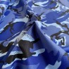 7oz WATERPROOF FABRIC PU Camouflage print Blue 6