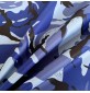 7oz WATERPROOF FABRIC PU Camouflage print Blue 8