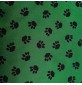 Canvas Waterproof Fabric 300 Denier Paw Prints Green