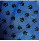 Canvas Waterproof Fabric 300 Denier Paw Prints Blue