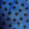 Canvas Waterproof Fabric 300 Denier Paw Prints Blue