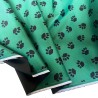 Canvas Waterproof Fabric 300 Denier Paw Prints Green4