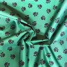 Canvas Waterproof Fabric 300 Denier Paw Prints Green5