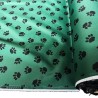 Canvas Waterproof Fabric 300 Denier Paw Prints Green7