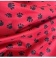 Canvas Waterproof Fabric 300 Denier Paw Prints Red4