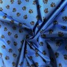 Canvas Waterproof Fabric 300 Denier Paw Prints Blue 4