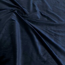 Cotton Look Velvet Fabric Navy 3