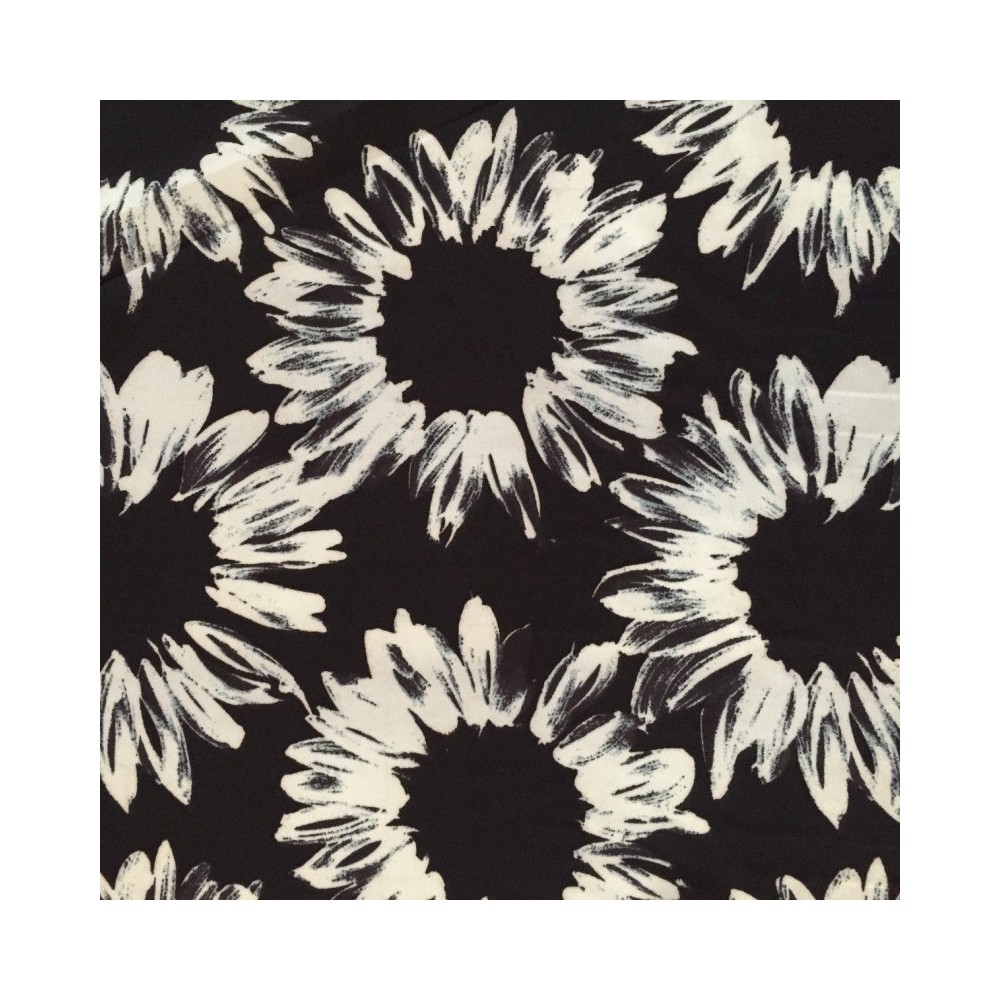 Printed Double Georgette Black 1