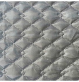 Quilted Fabric Satin Silver