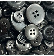Crafting Buttons Assorted Sizes 120g Black